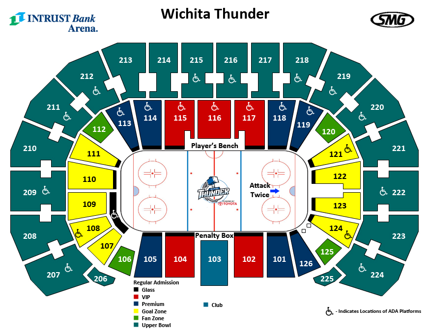 Seating Charts Events & Tickets INTRUST Bank Arena